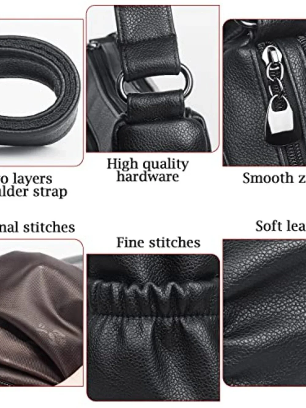 Soft PU Leather Crossbody Satchel Top Handle Handbag Tote Purse